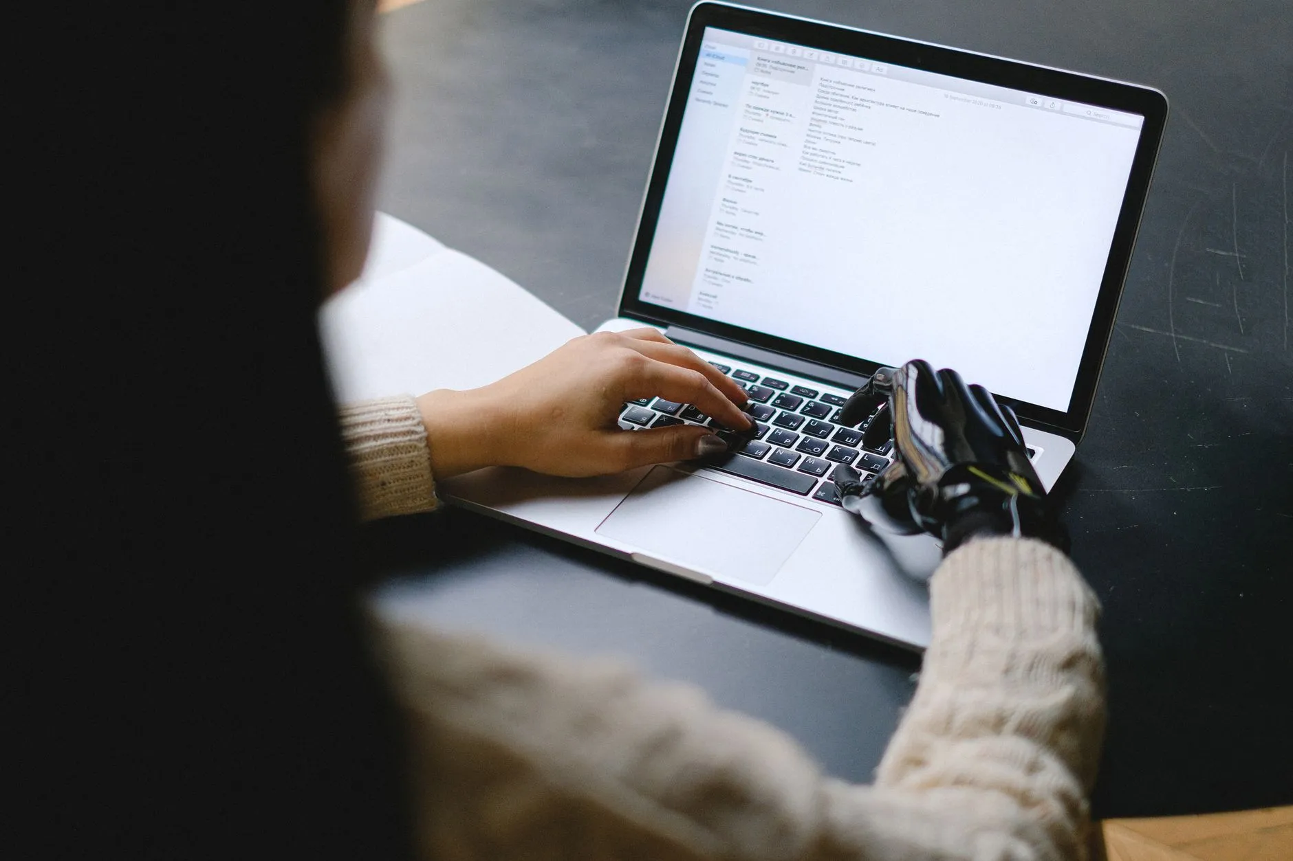 Working with an AI assistant on a laptop screen